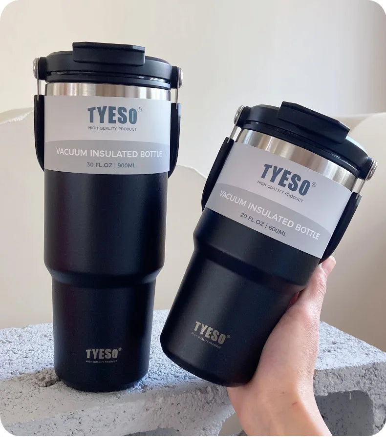 TYESO Large Capacity Stainless Steel Thermo Bottle Car Coffee Cup Keep Cold and Heat Thermal Mug Sport Water Bottle Vacuum Flask