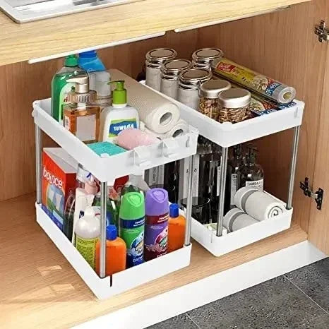 Organizador Bajo Mesada 2 Niveles - Baño y Cocina