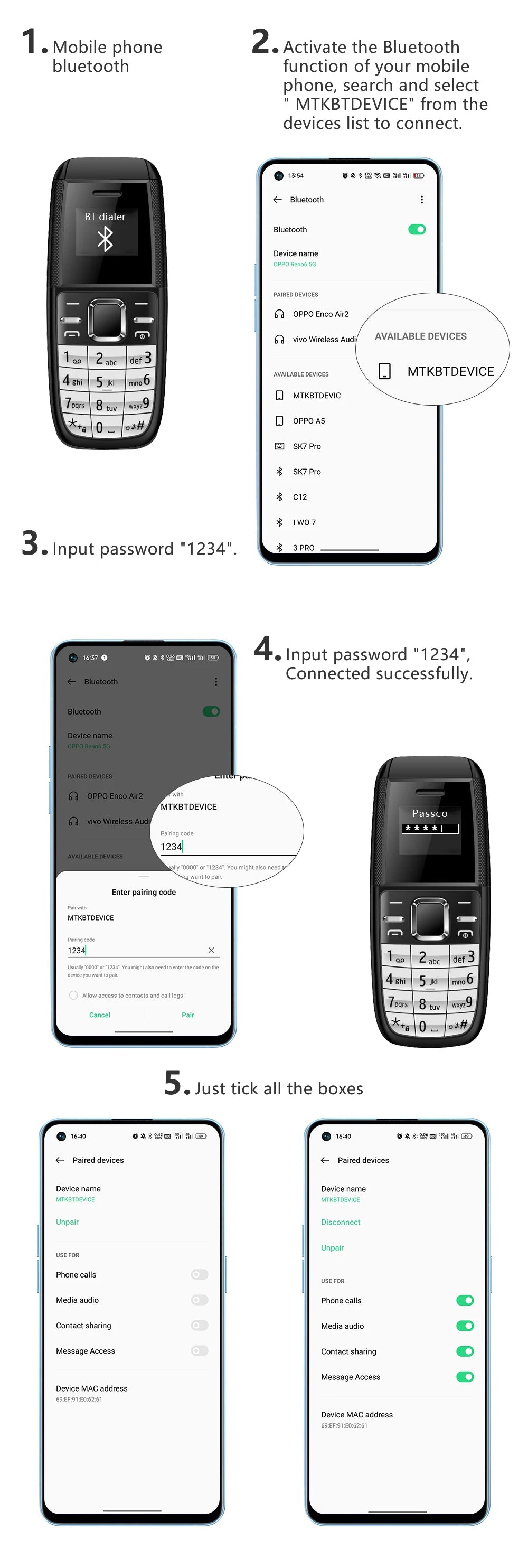 SERVO BM200 Button Mini Mobile Phone 2G GSM 2 SIM Standby Bluetooth Dialing Magic Voice Smallest Backup Cellphones Blacklist