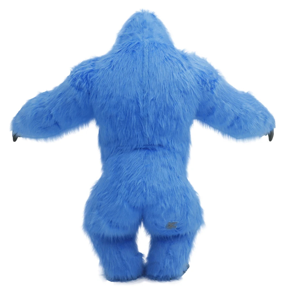 SAYGO Inflatable Multi Color King Kong Adult Cosplay Halloween Costume Plush Animal Mascot Carnival Dress Set Fur Gorilla Set