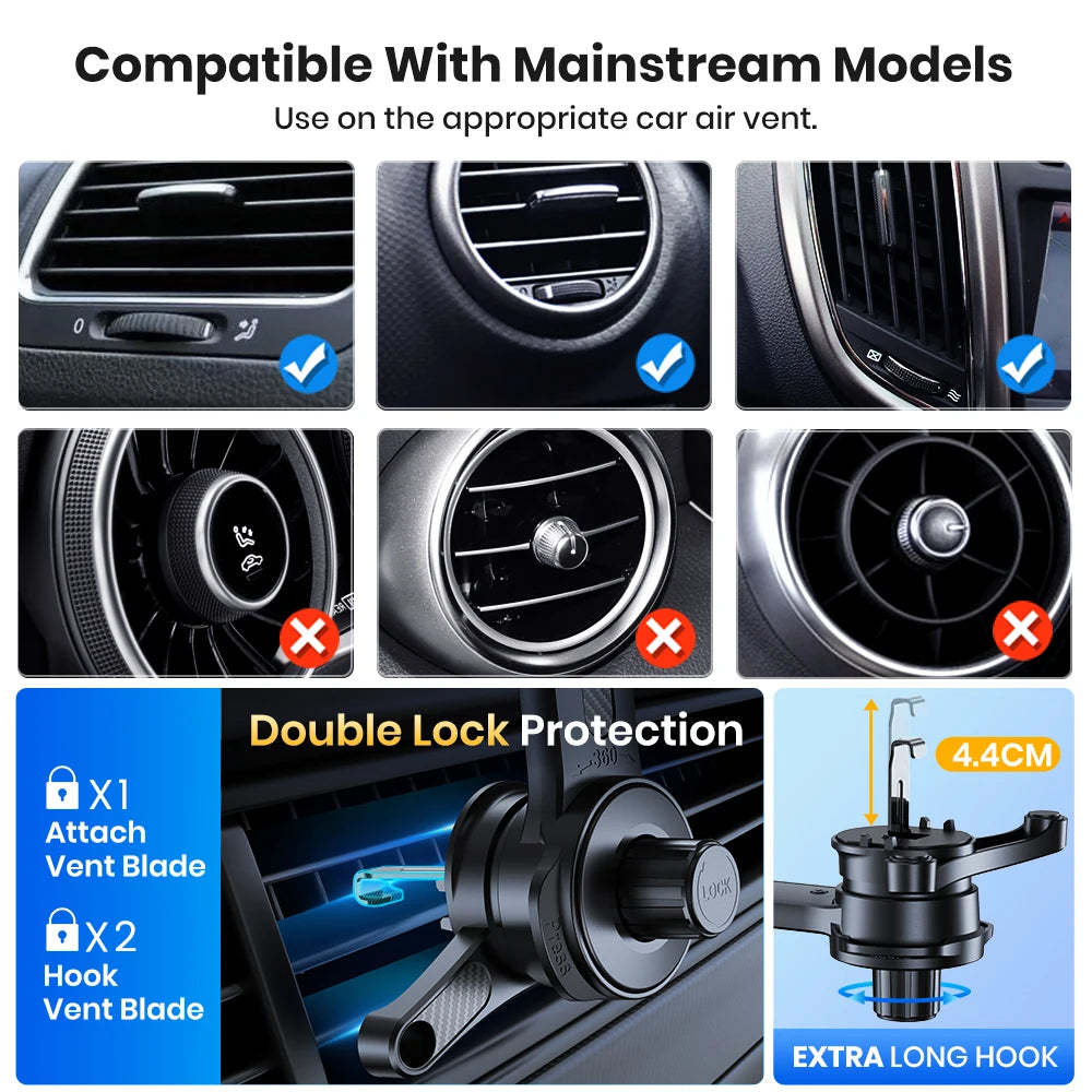 TOPK Magnetic Phone Holder Car Magnetic Car Phone Holder Mag-Safe Car Mount Powerful Air Vent ABS Stand For Smartphones