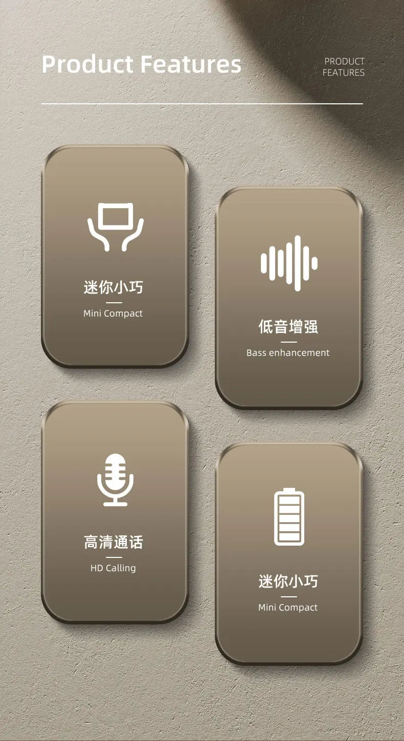 Wireless Bluetooth Earphone Noise Cancelling Earbuds Headphone Headset Blutooth Phone Cellphone in Ear Buds Mini TWS Blootooth