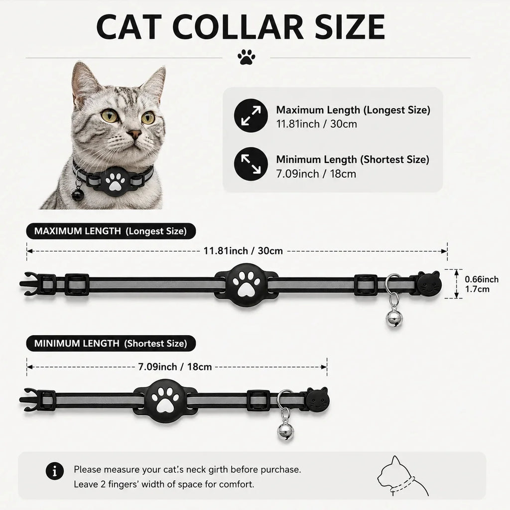 Pet(Cats and dogs)Locator Set GPS Tracker Collar Set, Pet Additions, Compatible with Apple Find My