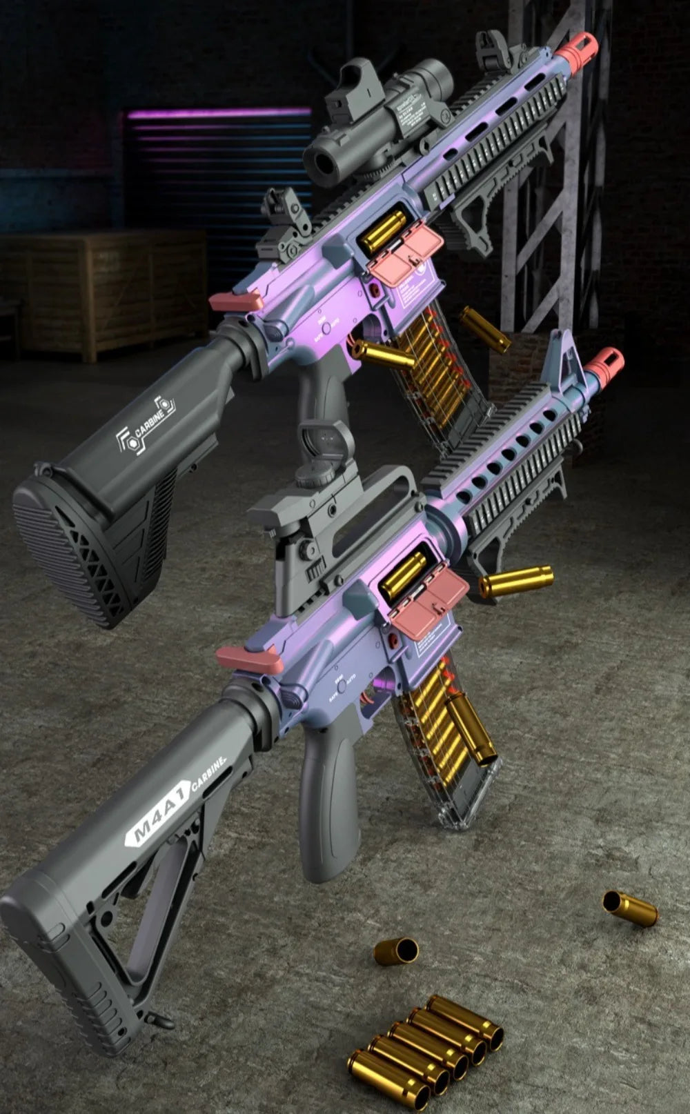 Full Automatic Continuous Firing M416 Soft Bullet Gun Shell Eject Assault Rifle Model Ideal Gift for Boys Outdoor Shooting Fun
