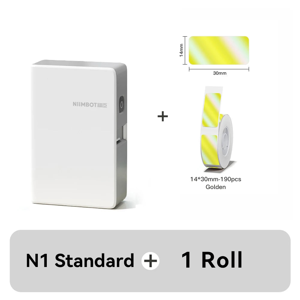 NIIMBOT N1/B18 Mini Portable Label Printer Thermal Transfer Pocket Label Maker With Long Life Ribbon And PET Stickers Gift
