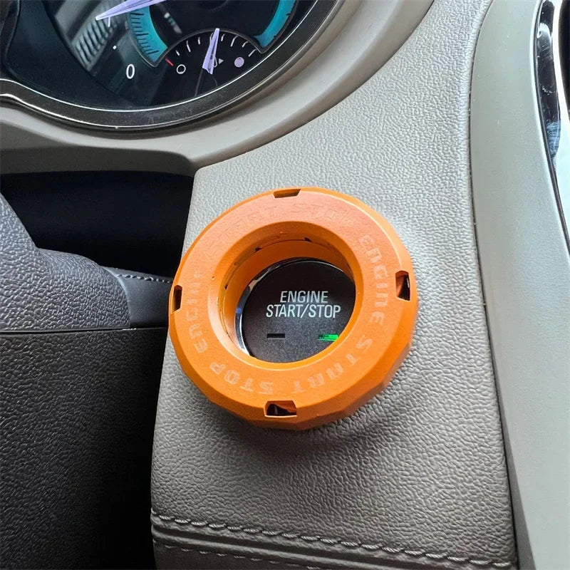 Ignition Device Decor Motorcycle Key Cover Car Interior Sticker Decorative Rotary Push To Start Button Cover for Motorcycle Lock