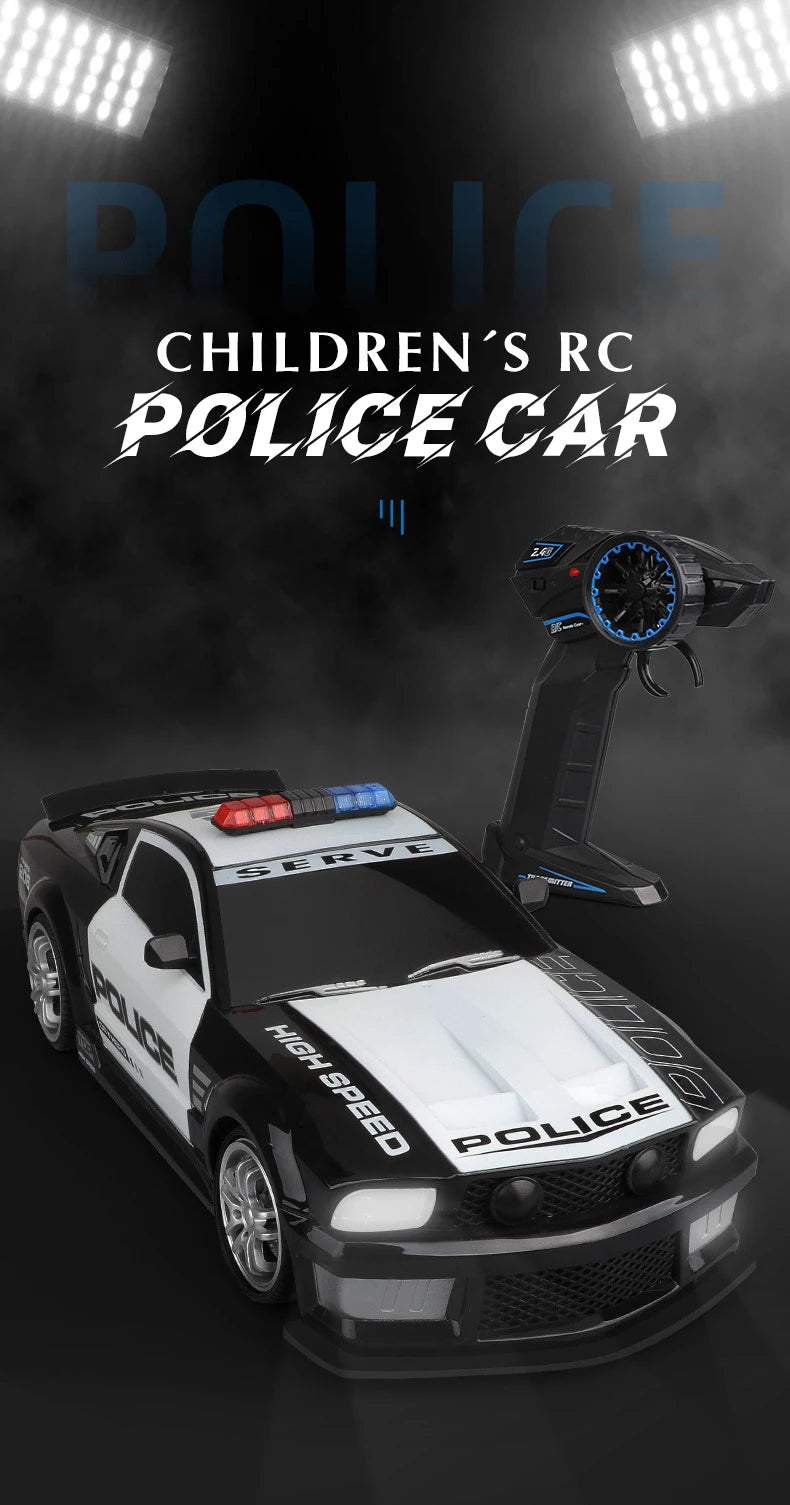 1/12 Big 2.4GHz Super Fast Police RC Car Remote Control Cars Toy with Lights Durable Chase Drift Vehicle toys for boys kid Child