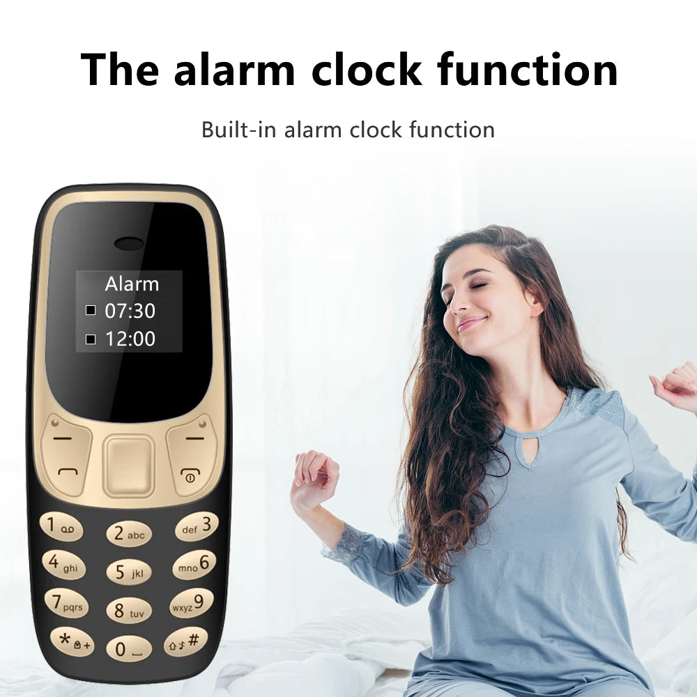 SERVO BM10 Mini Feature Phone Dual SIM Dual Standby Voice Dialing Low Radiation Mp3 Player With Earhook Pocket Cellular Phone