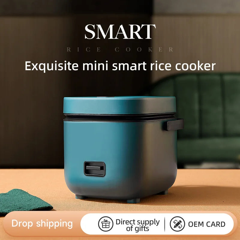 1.2L Mini Electric Rice Cooker Multifunctional Non-Stick Rice Cooking Pot Portable Small Rice Cooker for 1-2 People Dorm Home Of