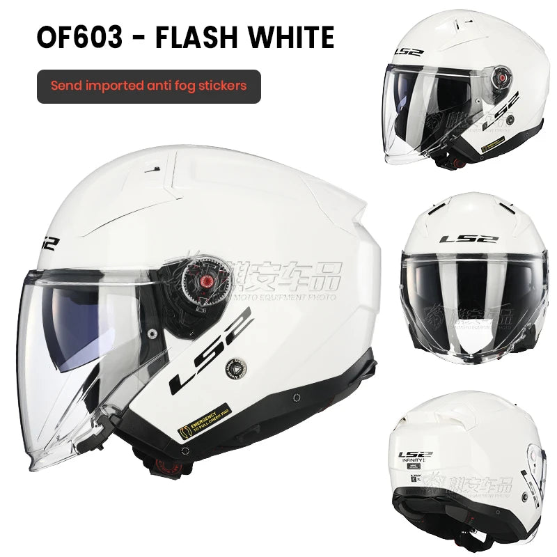 Casco Moto Retro Cara Abierta LS2 | Estilo Vintage - Jet para Scooter y Moto