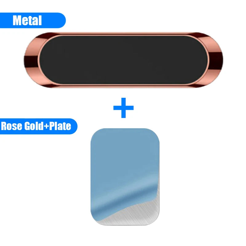 Strip Metal Magnetic Phone Holder Magnetic Car Phone Holder Stand Zinc Alloy Magnet Car GPS Support Mount Cellphone Holder Stand