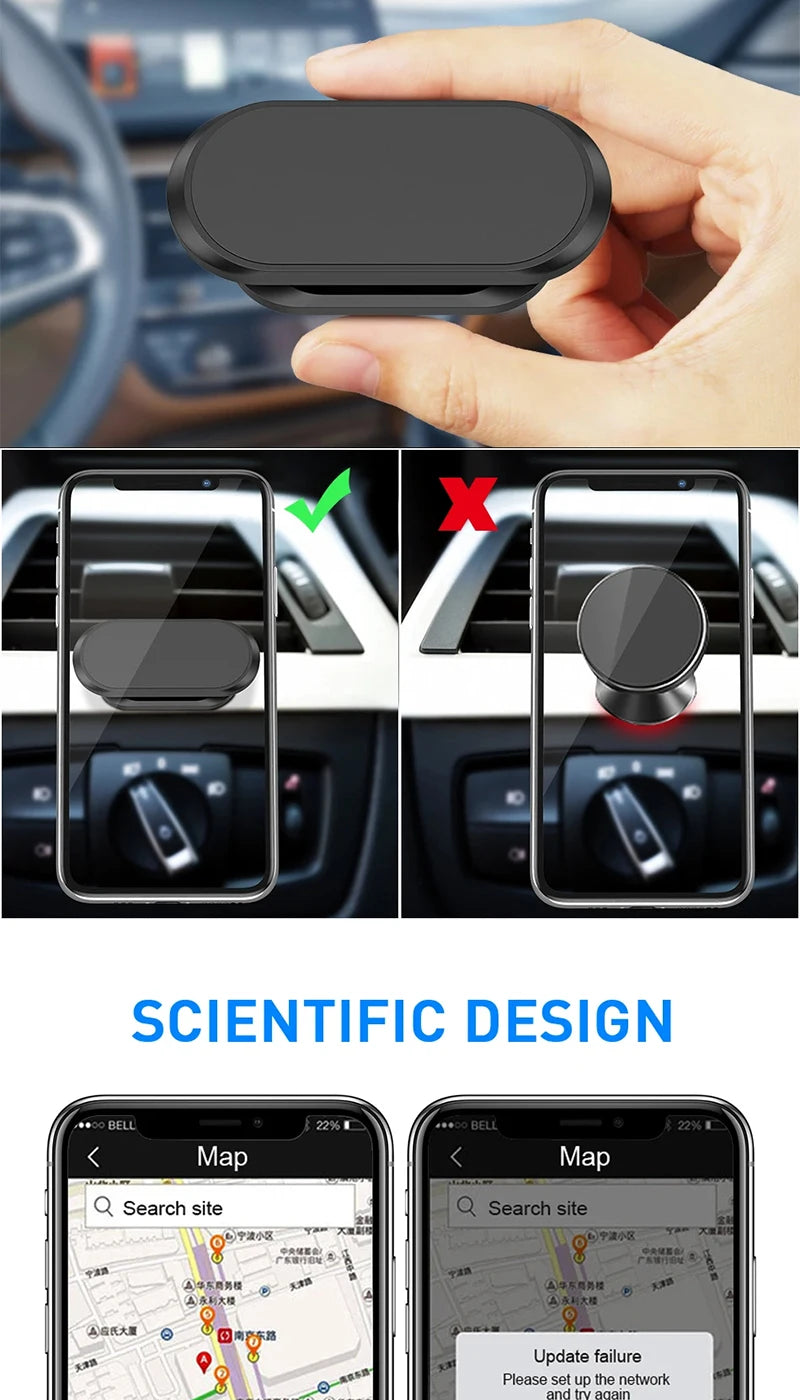 360° Magnetic Car Phone Holder Magnet Smartphone Mobile Stand Cell GPS Support For iPhone 13 12 XR Xiaomi Mi Huawei Samsung LG