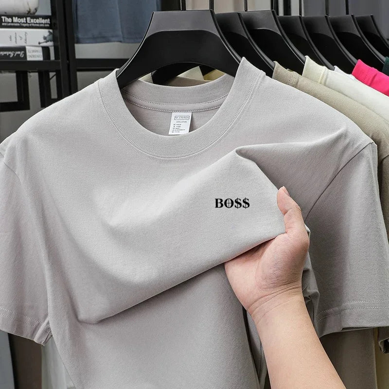 High end brand round neck short sleeved T-shirt print letters men's 2026 summer new  casual breathable T-shirt