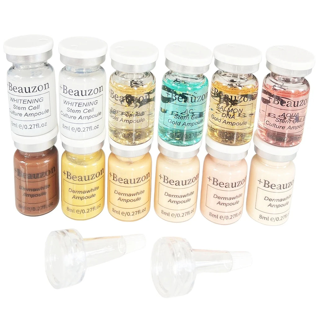 8ml BB Cream Hyaluronic Acid Facial Glow Serum Ampoule Essence Peptide Moisturizing Foundation Skin Rejuvenation Care Beauzon