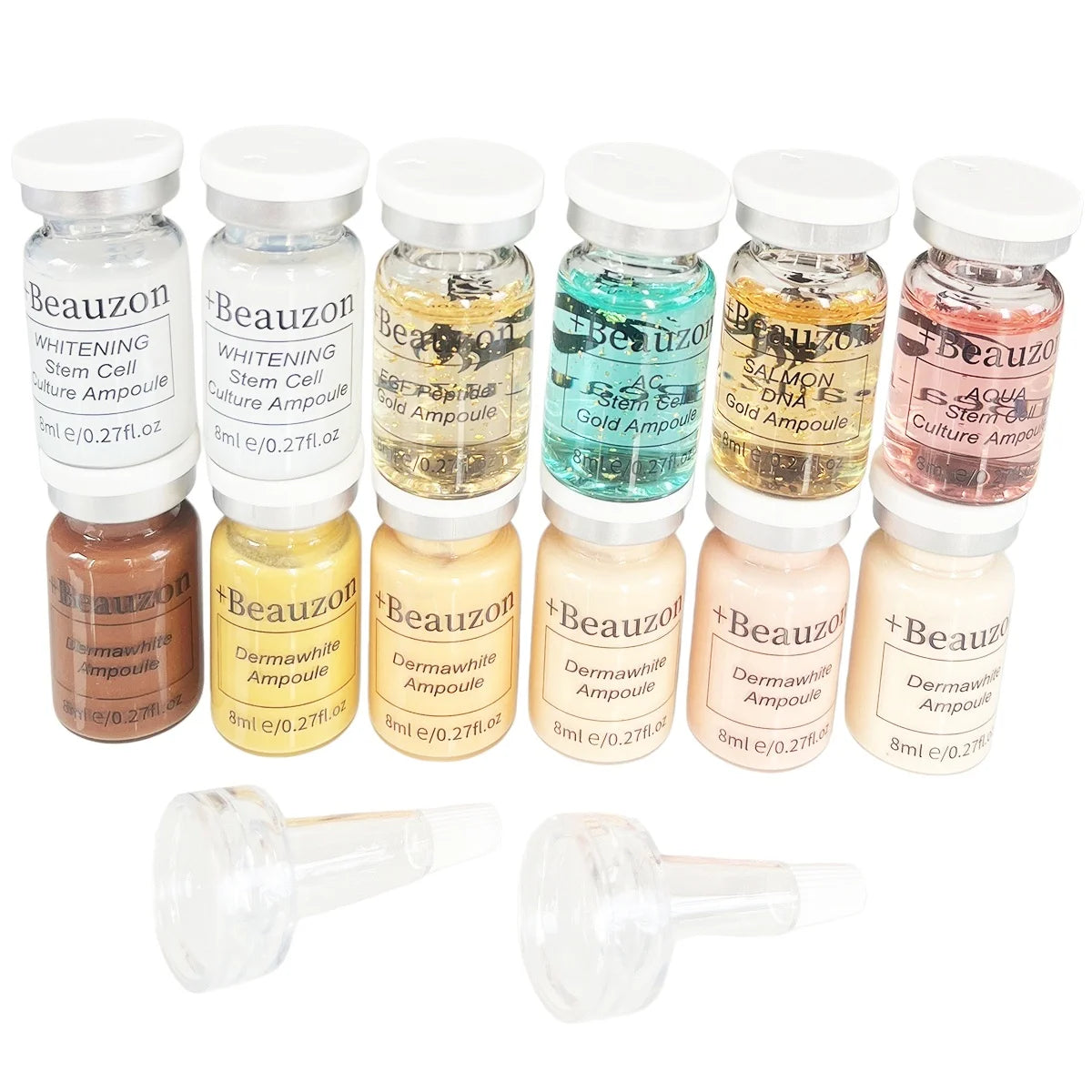 8ml BB Cream Hyaluronic Acid Facial Glow Serum Ampoule Essence Peptide Moisturizing Foundation Skin Rejuvenation Care Beauzon