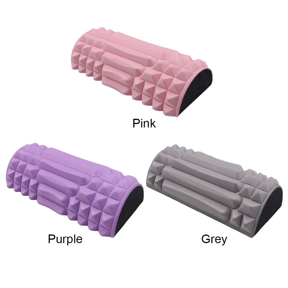 Yoga Roller Half Round EVA Foam Cylinder Massage Roller for Pilates Exercise Enhanced Home Workouts Diameter 5.5cm Length 24cm