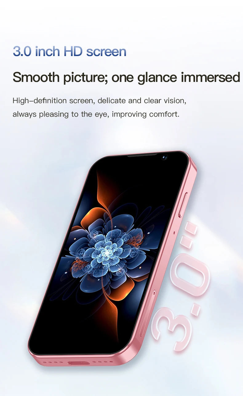 SOYES XS18Pro Mini Smartphone 3.0" Display 2GB RAM 16GB ROM Dual SIM Standby Dual Camera Android 9.0 Apps WiFi i17 Mini Phone