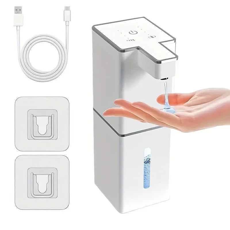 400ML Large Capacity Light Display 4-Levels Adjustable Foam/Liquid Modes Touchless Electric Automatic Smart Sense Soap Dispenser