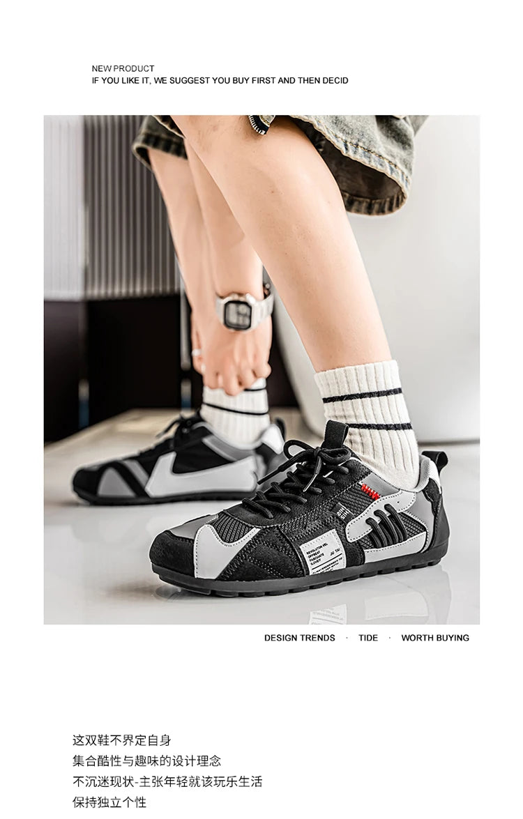 Men's Breathable Casual Sneakers Luxury Trainer Fashion Loafers Comfortable Running Shoes for Male