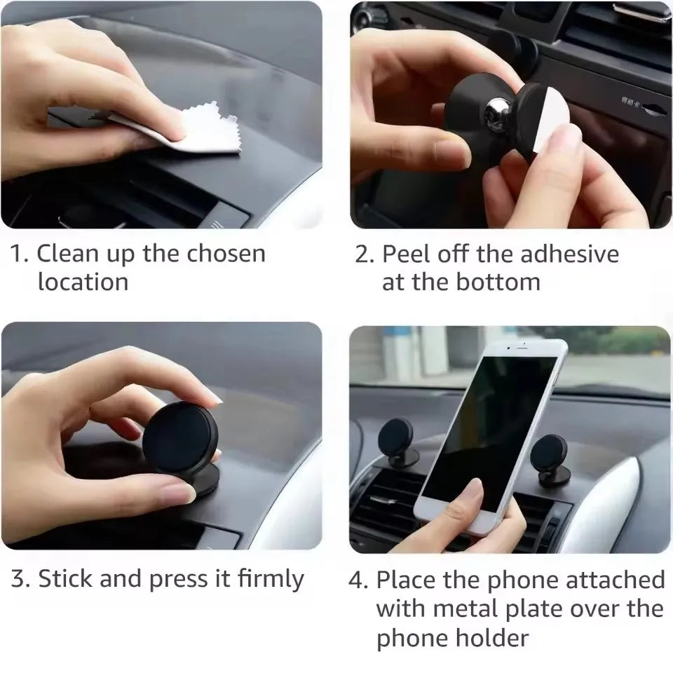 Magnetic Phone Car Holder Stand Universal Magnetic Mount Bracket Stick on Car Dashboard Wall for iPhone Samsung Xiaomi Huawei
