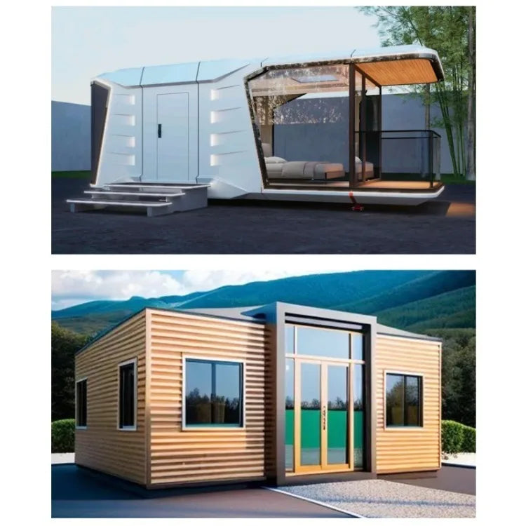 High Quality 20ft 40ft Expandable Container House Luxury 2 3 Bedroom Movable Prefab Foldable Villa Made of Steel Sandwich Panel