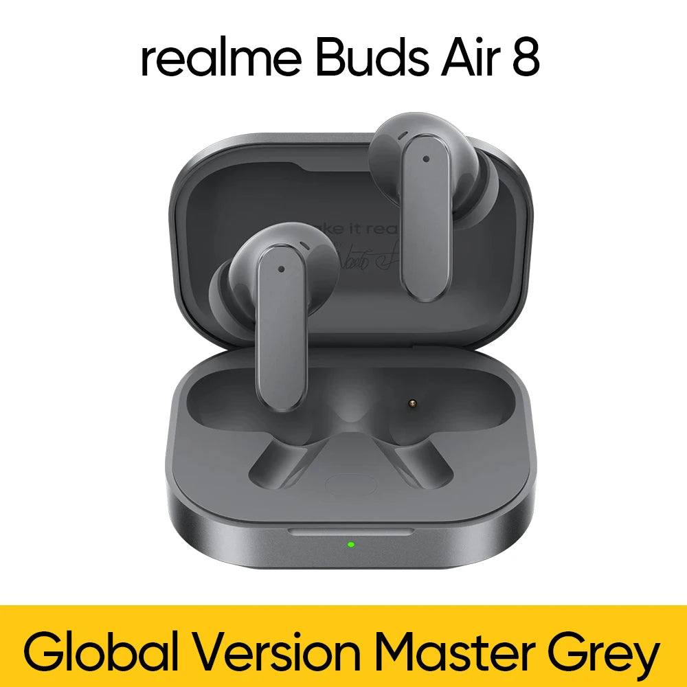Global Version realme Buds Air 8 55dB Ultra Depth Noise Cancellation True Wireless Earphone Bluetooth 5.4 Earbuds LHDC 5.0 IP55