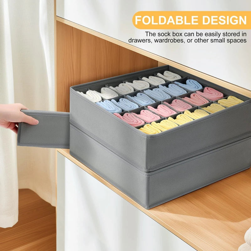 Underwear Organizer Socks Pants Bra Storage Box Cabinets Drawers Wardrobe Clothes Scarf Storage Organizer Boxes For Bedroom