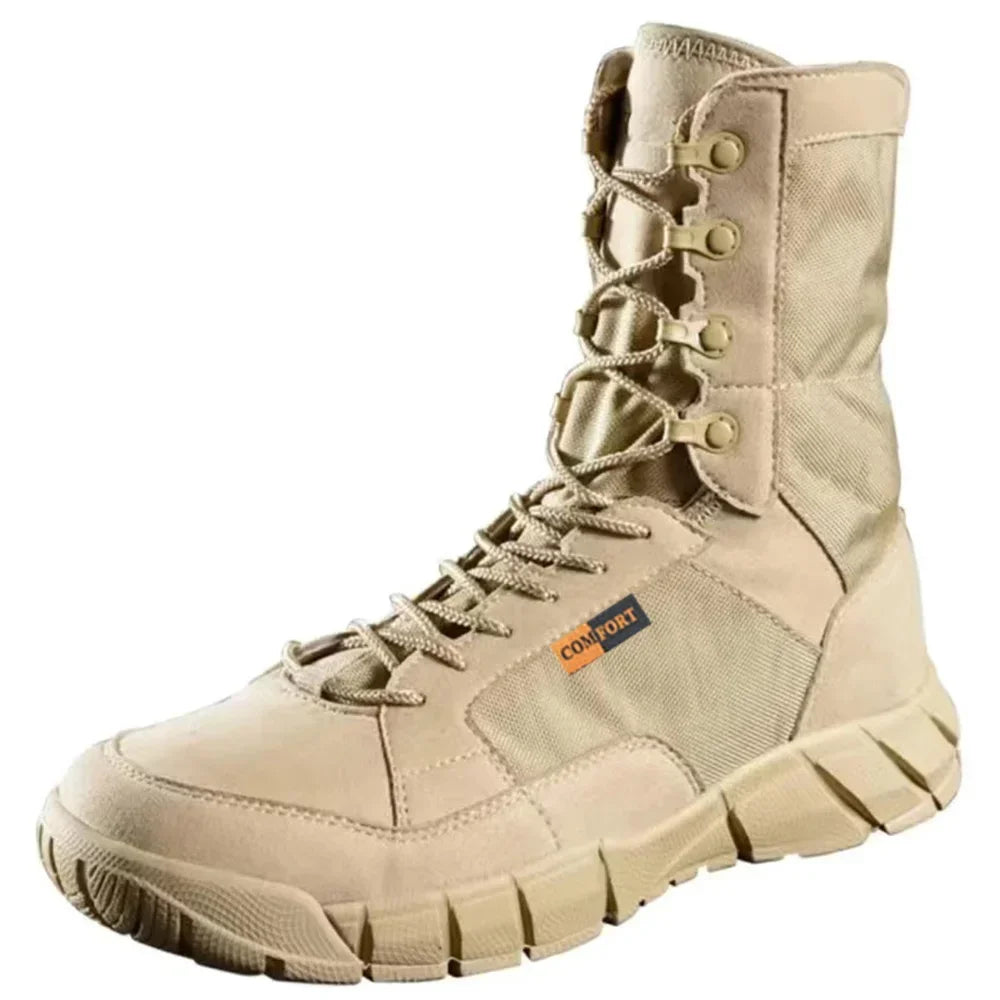 Lightweight Men Tactical Shoes Combat Boots Training Lace Up Waterproof Outdoor Botas Hiking Breathable Shoe