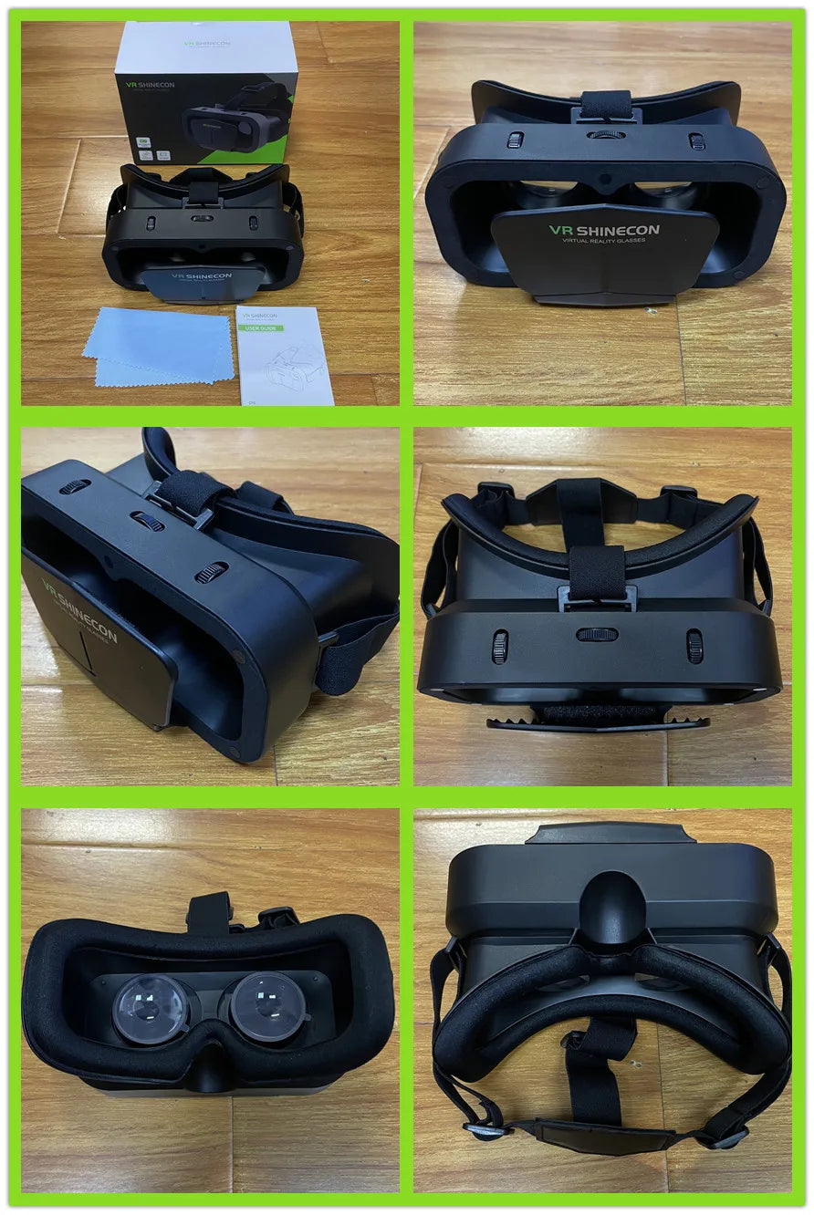 VR Glasses 3D Virtual Reality Smart Phone Mobile Smartphones 7 Inch Headset Helmet Game Wirth Real Viar Goggles Lenses Devices