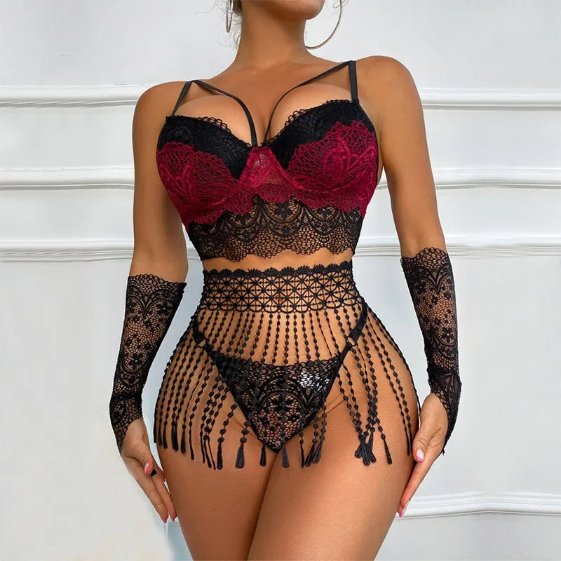 Tornova Lingeries Woman Sexy Lingerie Woman Senxual Women's Bras and Underwear Intimate Clothing Sets for Women Bra See-through