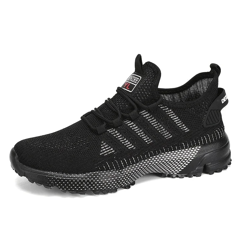Mens All Season Breathable Mesh Sports Shoes Casual Stylish Non Slip EVA Sole Lace Up for Running Walking Outdoor Activities