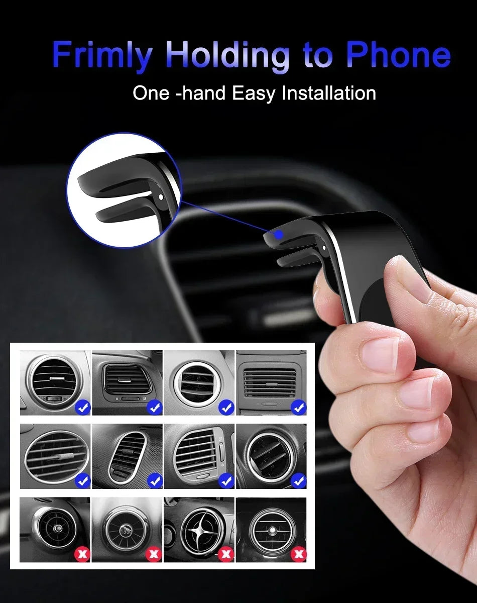 Universal Magnetic Car Phone Holder in Car Phone Stand Clip Mount Car Magnetic Phone Holder for iPhone 16 15 14 Pro Samsung
