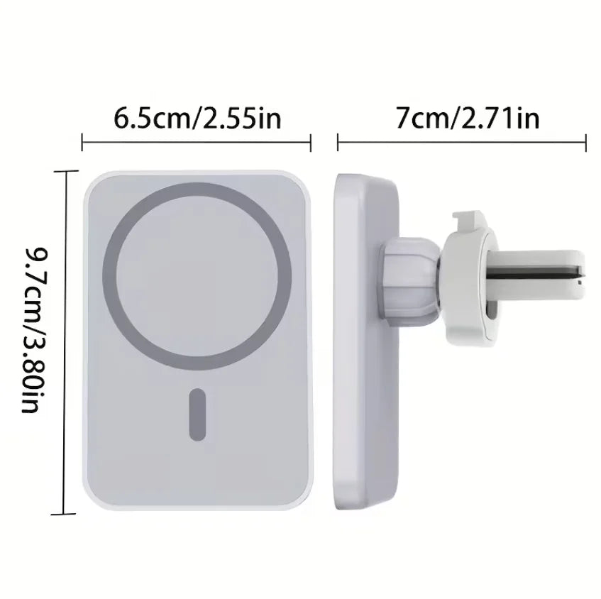 15W Compatible Magnetic Wireless Charger, Magnetic Car Wireless Charging Mount Holder For iPhone 17/16/15/14/13/12 All Mobile Se