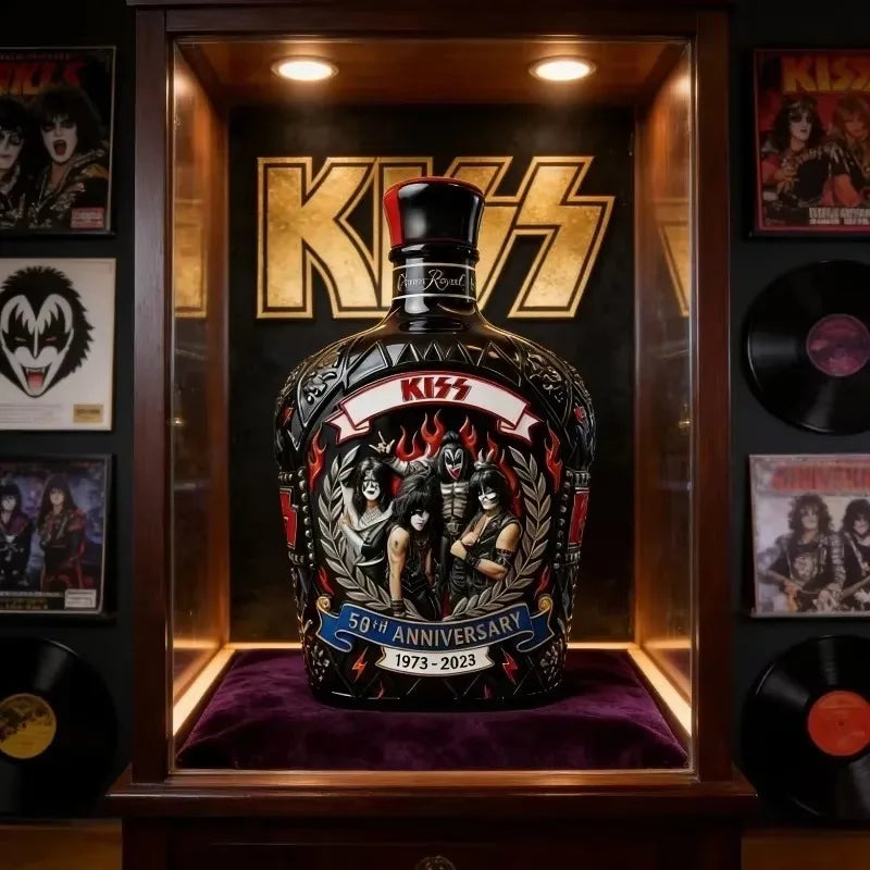 KISS Band 56th Anniversary Crown Royal Collectible Whiskey, Rock Legend Collaboration