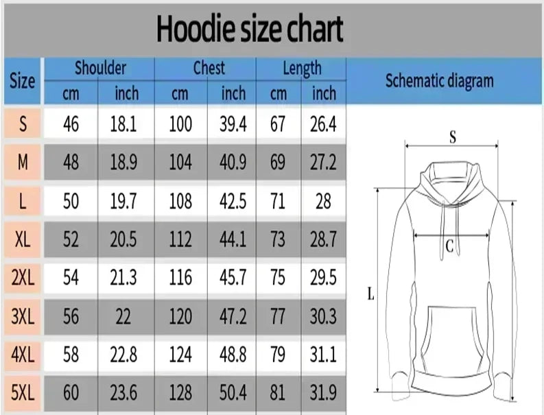 American Gothic Women's Hoodie for Autumn and Winter, New Casual and Fashionable, Suitable for Both Men and Women's Street Wear