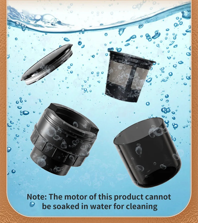 Electric Portable Coffee Maker Capsule Grind-and-Brew Compatible with Ground Coffee K-Cup Pods Single Cup Coffee Maker