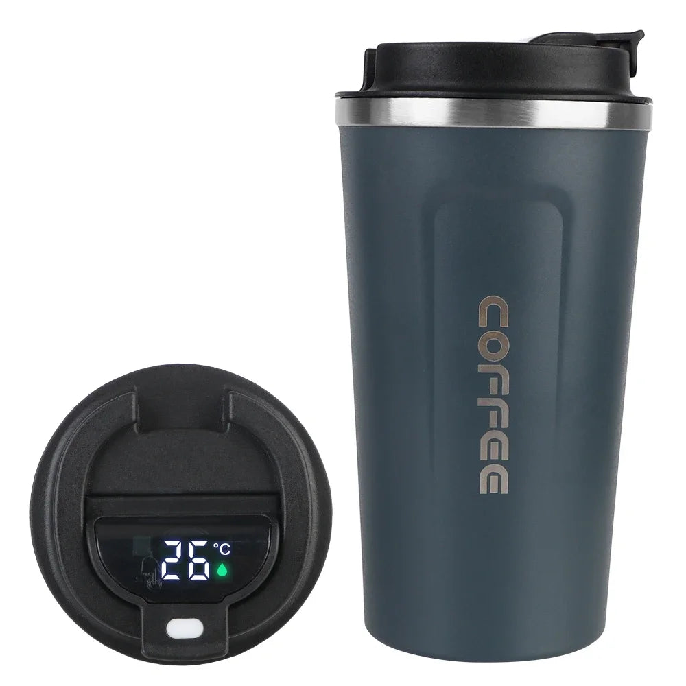 380/510ML Double‑Wall Stainless Steel Insulated Coffee Mug, Leak‑Proof Car Travel Tumbler for Home Outdoor Tea Water Drinking