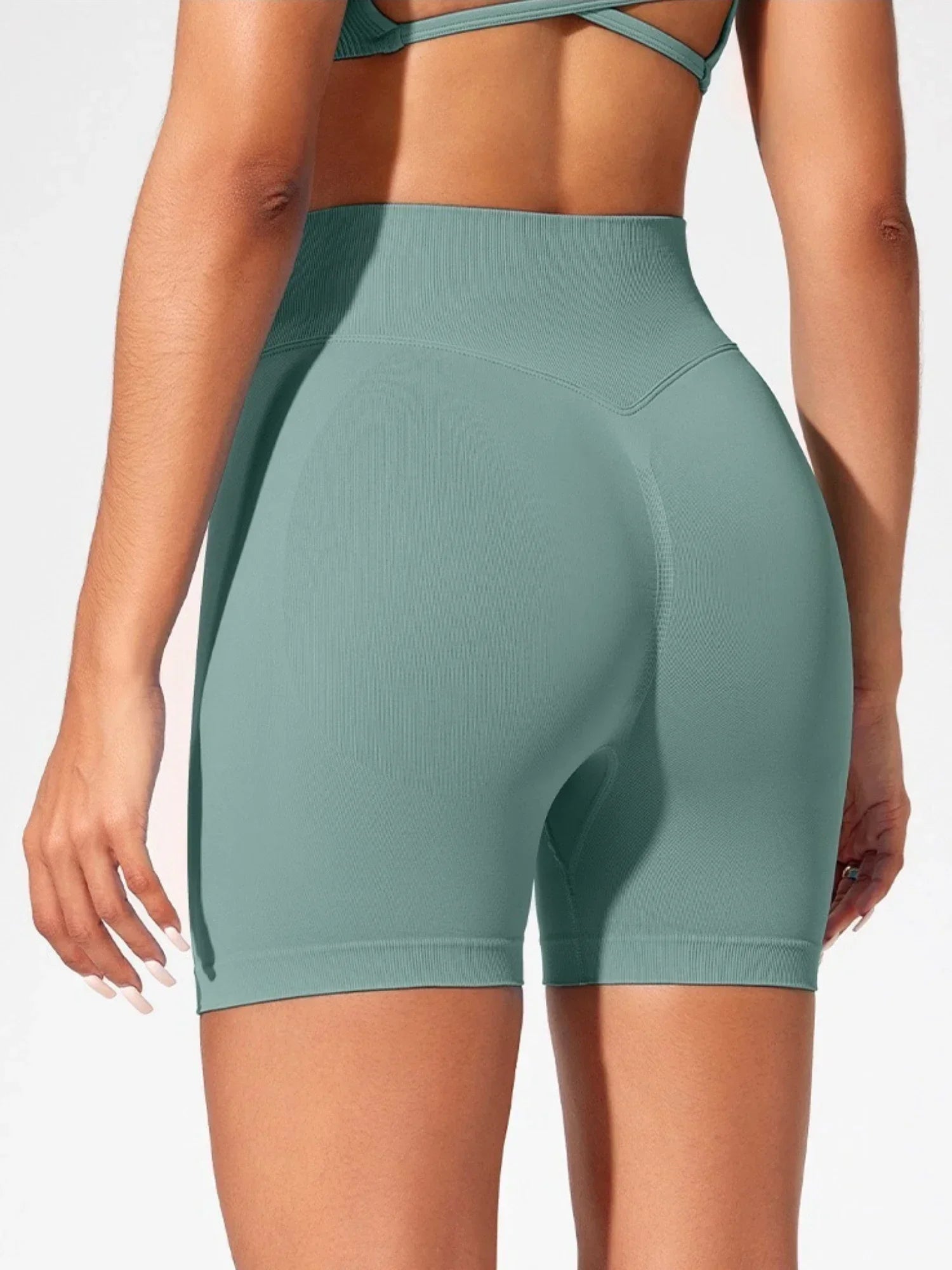 Women's Seamless High Waist Gym Shorts Butt Lifting Slim Fit High Elastic Yoga Shorts for Fitness Training Running & Cycling