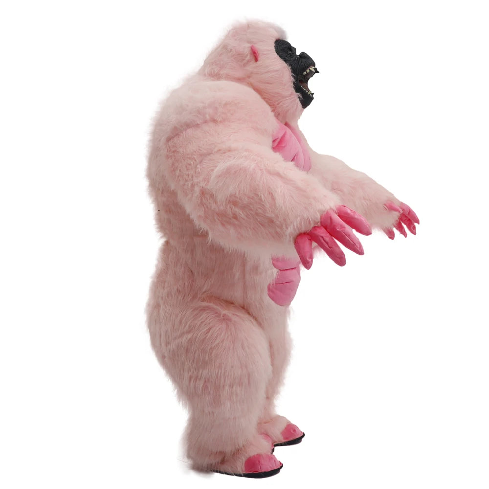 SAYGO Inflatable Multi Color King Kong Adult Cosplay Halloween Costume Plush Animal Mascot Carnival Dress Set Fur Gorilla Set