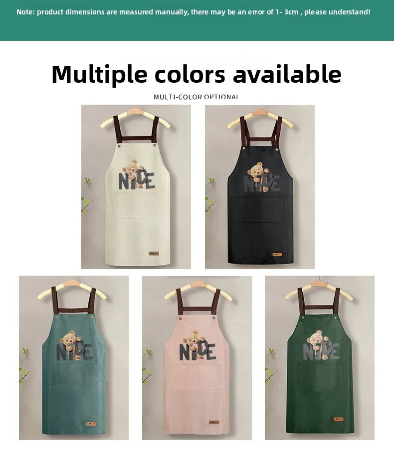 Apron with Straps for Cooking, PVC Waterproof and Oil-Resistant Waist Apron for Restaurant, Catering, and Coffee Shop Workwear