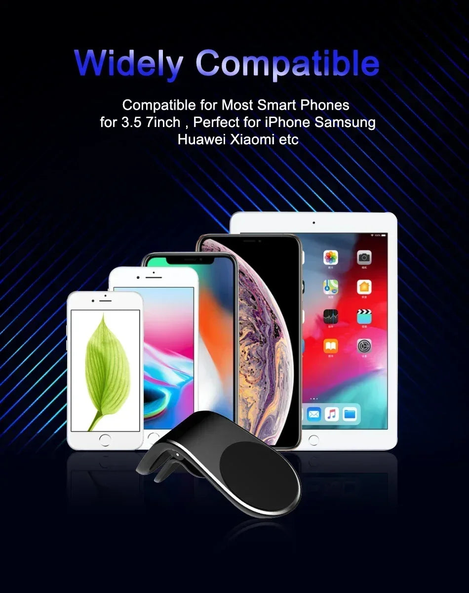 Universal Magnetic Car Phone Holder in Car Phone Stand Clip Mount Car Magnetic Phone Holder for iPhone 16 15 14 Pro Samsung