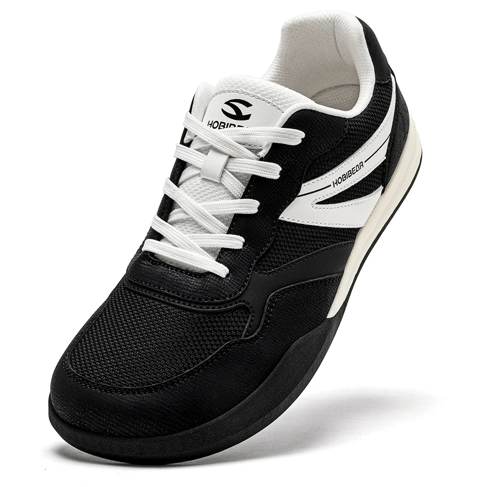 HOBIBEAR Men's Wide Width Shoes Barefoot Lace Up Sneakers Lightweight Flexible Casual Walking Shoes for Unisex