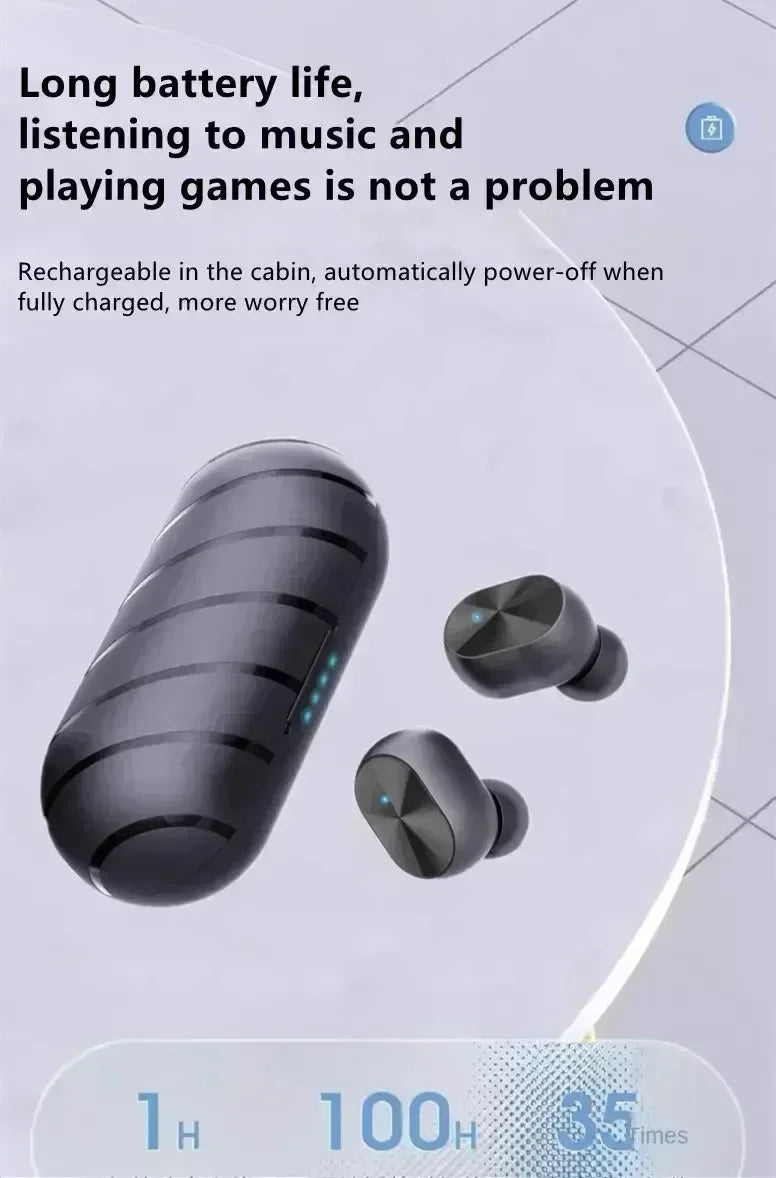 TWS Wireless Earphone Bluetooth 5.3 Headphones Sport Gaming Headset Noise Reduction Earbuds Bass Touch Control for allphone