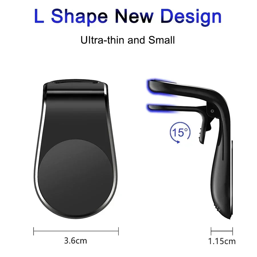 Universal Magnetic Car Phone Holder in Car Phone Stand Clip Mount Car Magnetic Phone Holder for iPhone 16 15 14 Pro Samsung