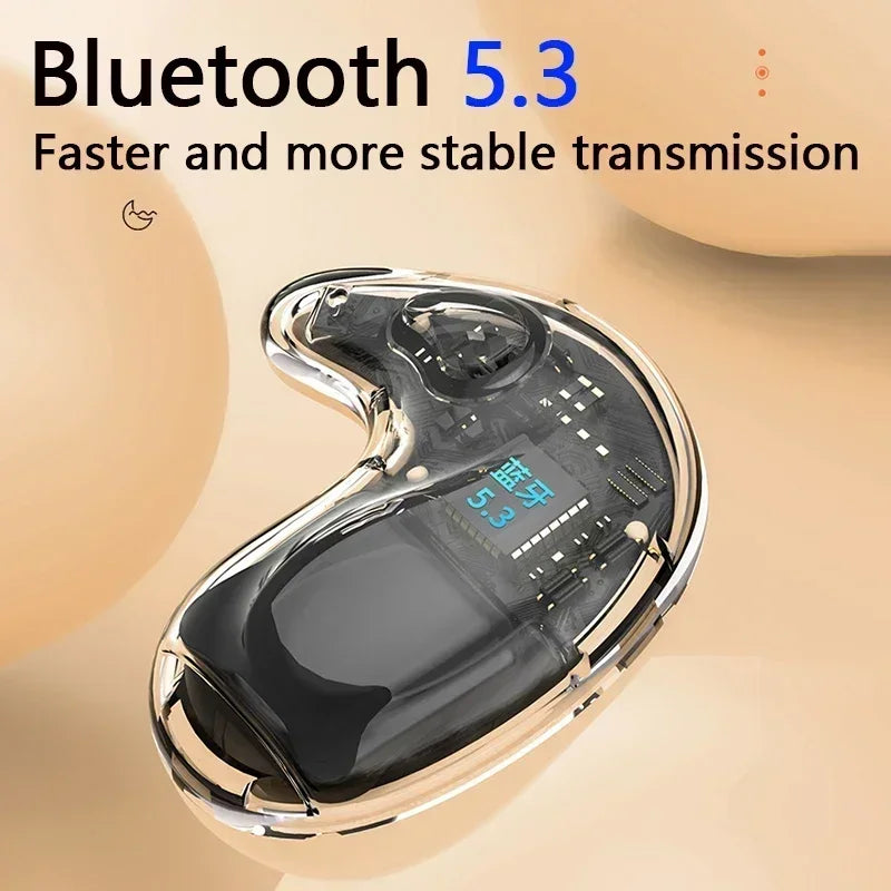 NEW X55 Earphone Stereo Hidden Headsets with Mic HD Call Waterproof Sleeping Earbuds Wireless Mini Headphones TWS Bluetooth