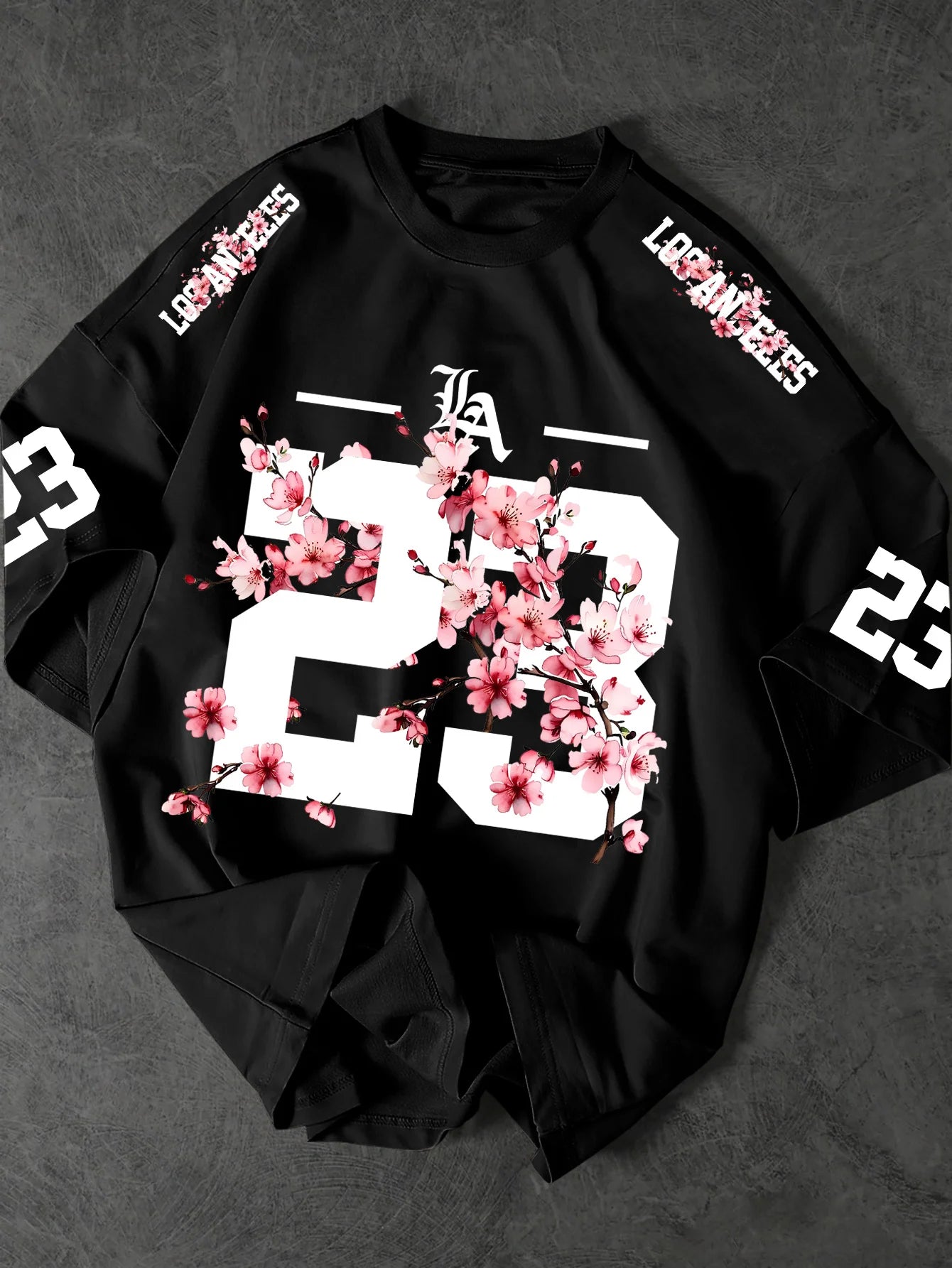 Remera Hombre Talle Grande - Estampado Flor de Cerezo 3D