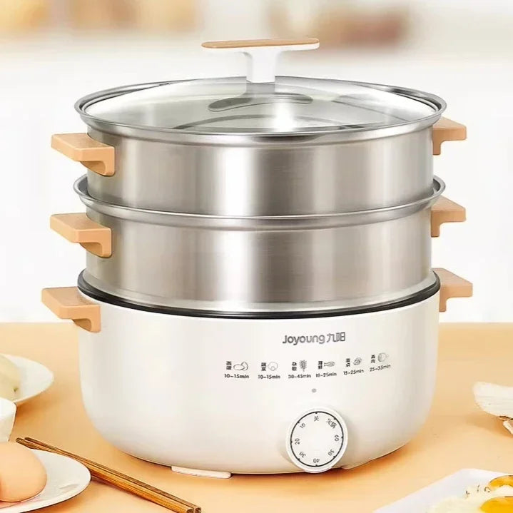 New household multi-functional three-layer stainless steel large-capacity vegetable boiler electric steam engine