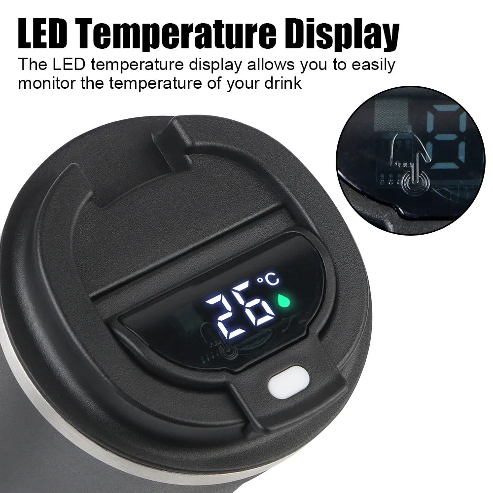 380/510ML Double‑Wall Stainless Steel Insulated Coffee Mug, Leak‑Proof Car Travel Tumbler for Home Outdoor Tea Water Drinking