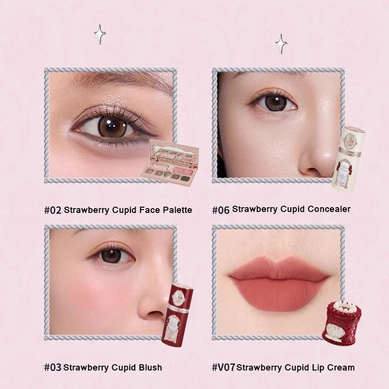 Flower Knows Full Makup Set Little Angel Collection The Sweetie Bear Gift Box Blush Cream Matte Lipstick Highlighter All in One