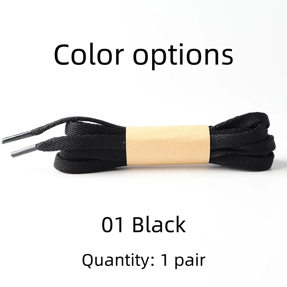 HIBERNI Replacement Shoelaces for Adidas/Nike Sneakers 100-160cm Black/Gray | Durable Flat Laces for Men Women 1pair